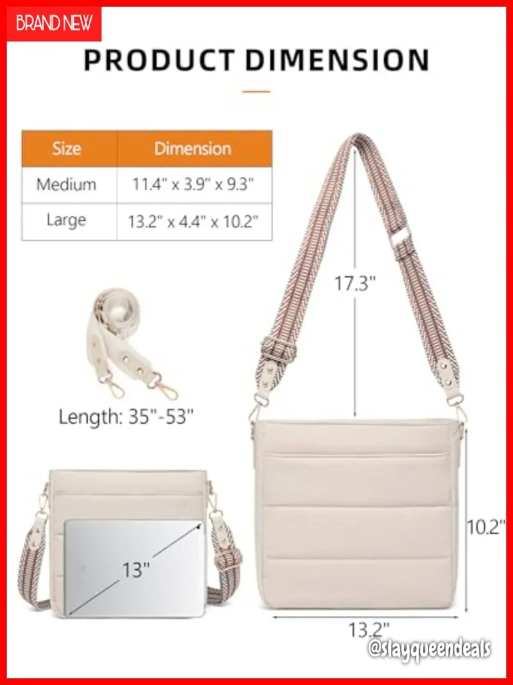 Puffer Quilted Crossbody Shoulder Hobo Bags 2PCS